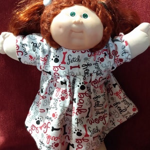 cotton flannel nightgown for Cabbage Patch doll