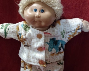 Two piece pajamas outfit for Cabbage Patch boy doll