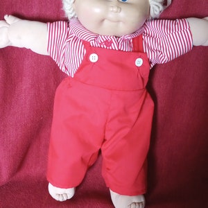 two piece overall and shirt to fit Cabbage Patch doll