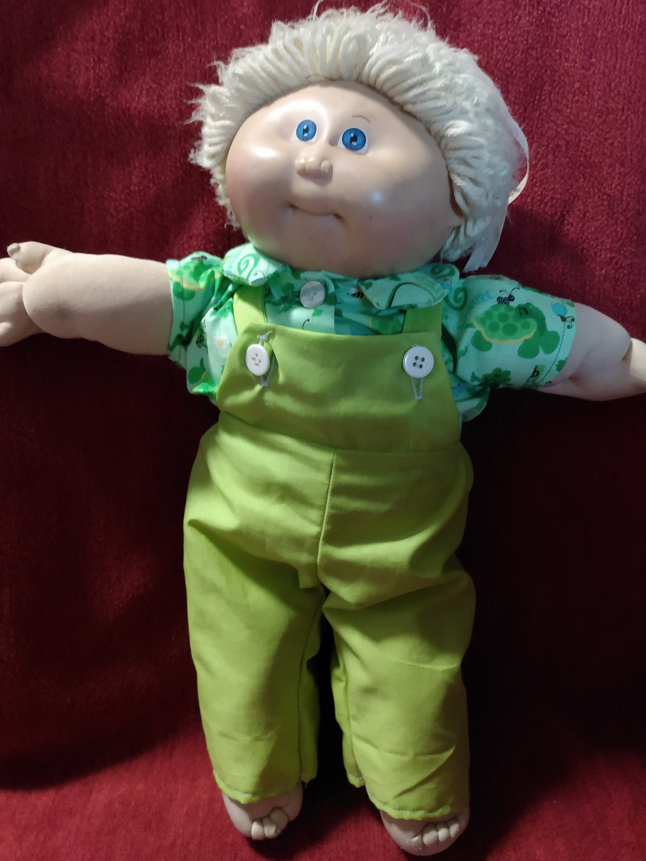 Shirt and Overalls Set to Fit Cabbage Patch Doll Etsy