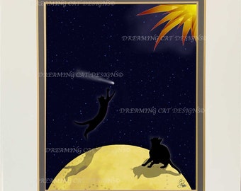 Comet Cats Digital Giclee Print