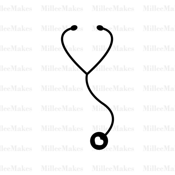 Download Stethoscope With Heart Vector Svg Medical Clipart Htv Cut Etsy