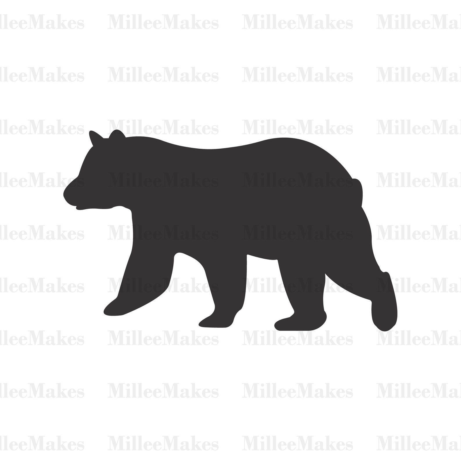 Bär Silhouette Vektor SVG Wald Clipart Schneiden Maschine | Etsy