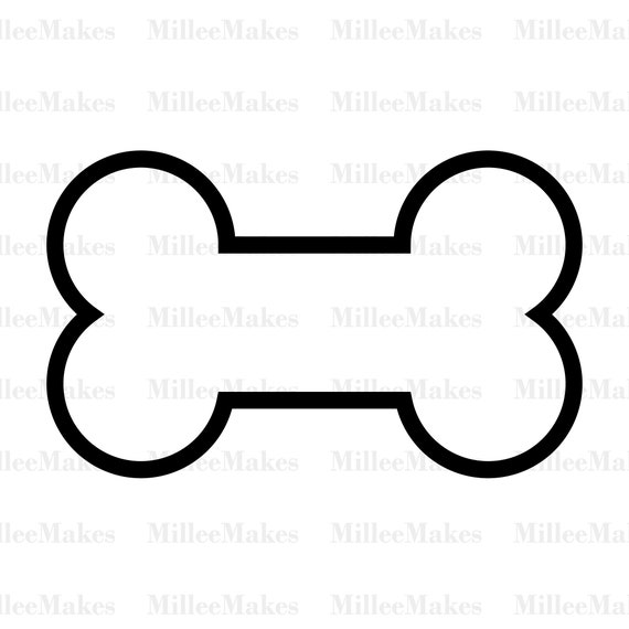 Download Short Dog Bone Outline Vector Dog Bone Svg Cricut Machine Etsy