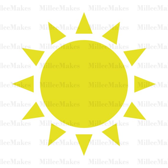 Download Sun Vector Sun Svg Weather Clipart Htv Cut File Vinyl Cut Etsy