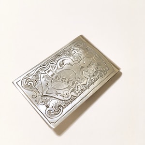 Sterling Silver Money Clip, Hand-Engraved Custom Word or Name, Unique Money Clip Gift, Made to Order by Design