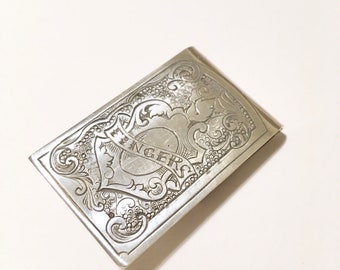 Sterling Silver Money Clip, Hand-Engraved Custom Word or Name, Unique Money Clip Gift, Made to Order by Design