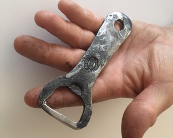 Hand-Forged Bottle Opener, Custom Personalized Tool Steel Bottle Cap Opener