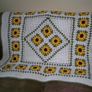 Crochet Pattern - Sunflower Lapghan