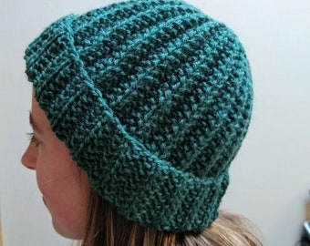 Knit Pattern - Ribbed Seed Stitch Hat