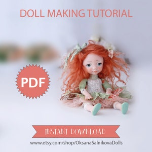 Doll Tutorial Instant Download PDF Guide Doll Making Book Art Doll Diy Dolls E-book