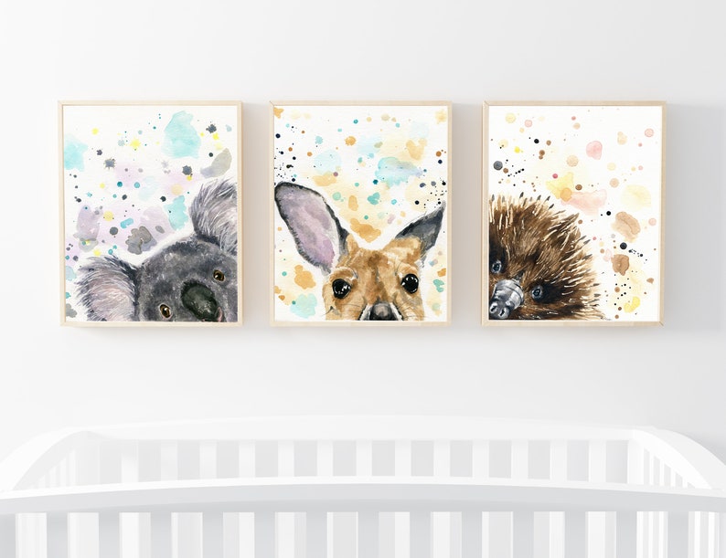 Australian Animal Nursery Decor Nursery Animal Art With Etsy