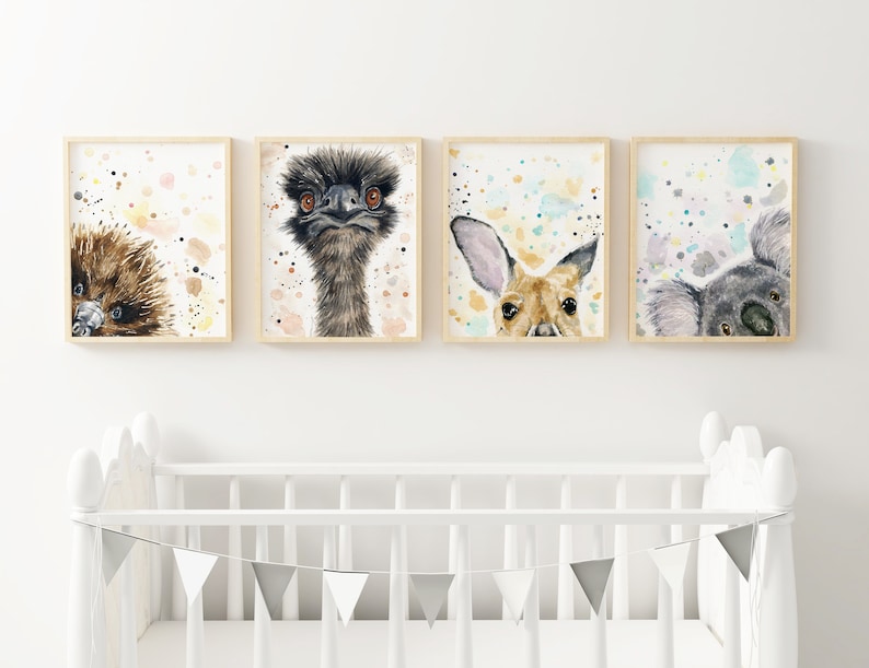 Australian Animal Nursery Decor Nursery Animal Art with Etsy