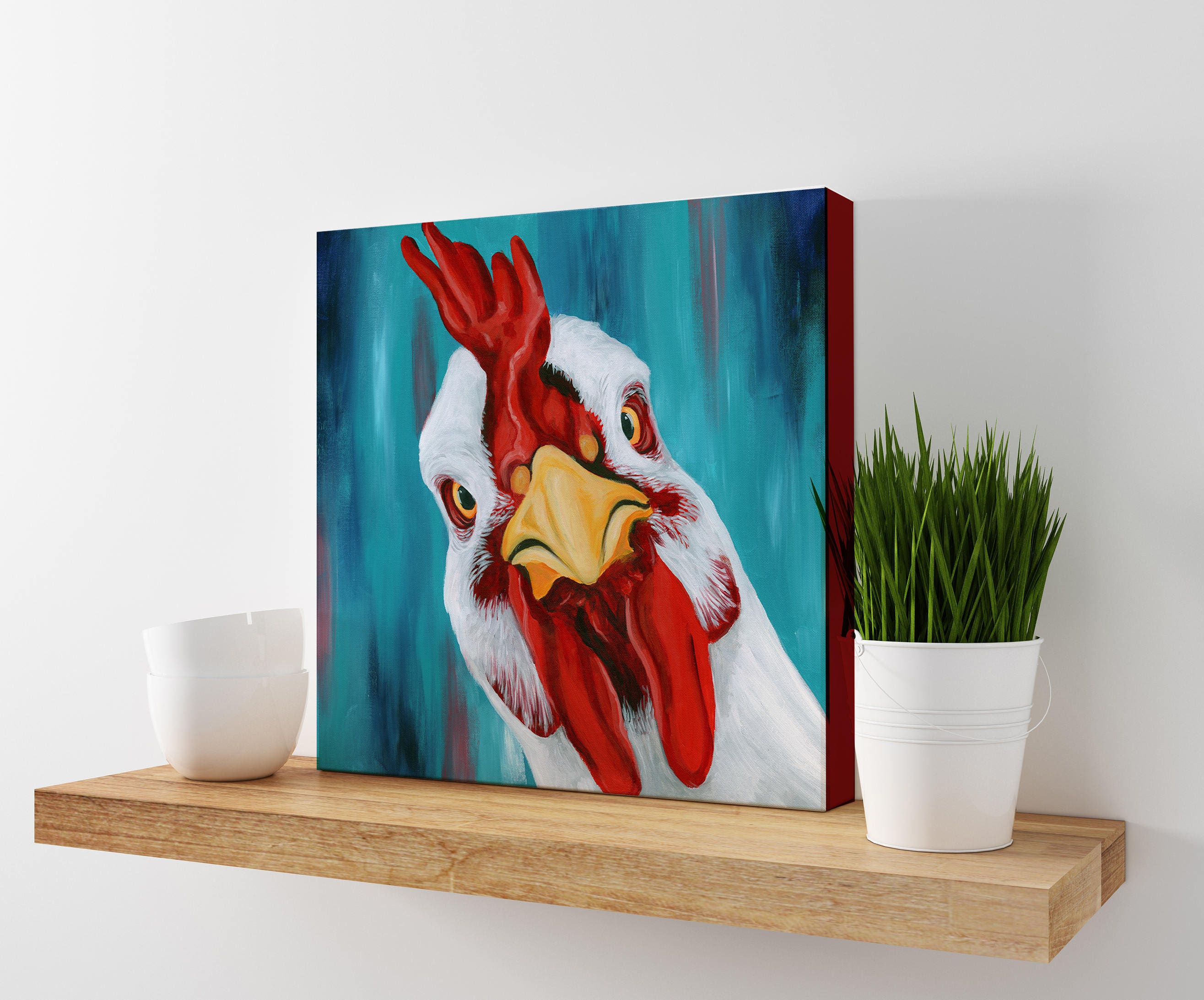 Chicken Print Farmhouse Kitchen Decor Funny Chicken Art Etsy