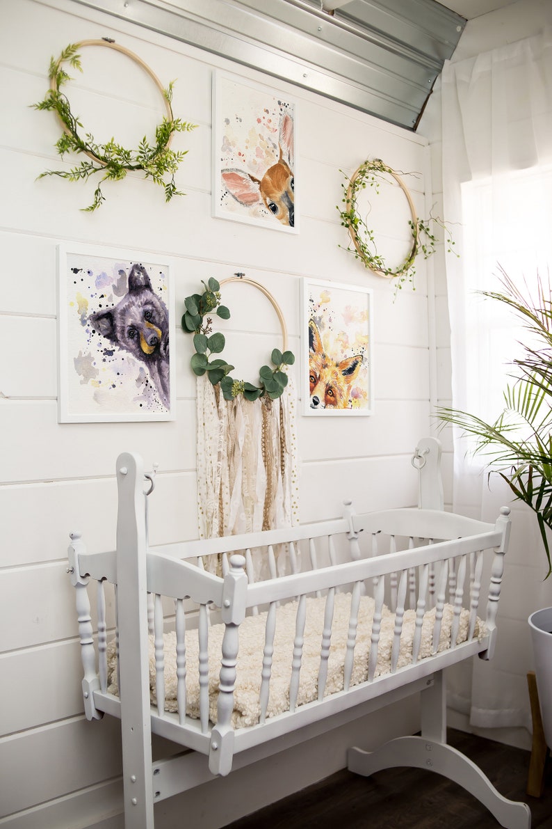 Animal Nursery Art Woodland Woodland Nursery Decor Etsy