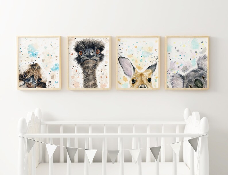 Australian Animal Nursery Decor Nursery Animal Art With Etsy