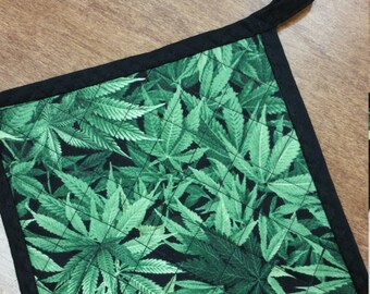 Cannabis Leaf Green Fabric / Cannabis By The Yard / Timeless | Etsy