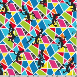 Dr Seuss Fabric / Express Yourself Dr Seuss Character Silhouettes Cat in the Hat by Robert Kaufman, Yardage & Fat Quarters Available