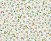 Packed Strawberry Blossoms on Mint Fabric Flowers Floral Fabric by , Floral Blender Fabric Yardage Fat Quarters