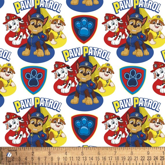 Paw Patrol Rescue Cotton Fabric Paw Patrol Pups in Spotlight op