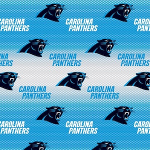 NFL Carolina Panthers Fabric / Licensed NFL Fabric from Fabric Traditions 58&quot; Wide / Football Fabric by the yard