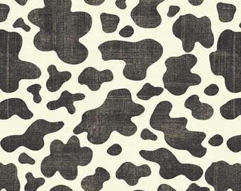 Charcoal Cowskin Fabric Fabric / Hey Cowgirl Country  Collection by QT Fabrics Yardage Western Fabric by the yard & Fat Quarters available