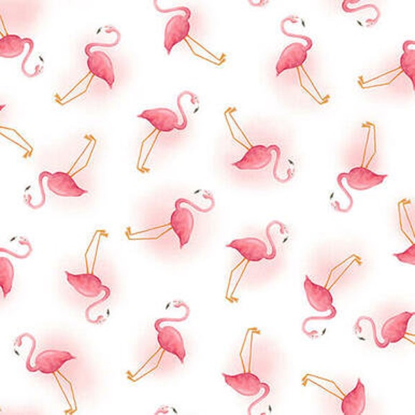 Flamingo Fabric / Let's Flamingle Large Flamingo Collection, Flamingo Flamingo Yardage & Fat Quarters