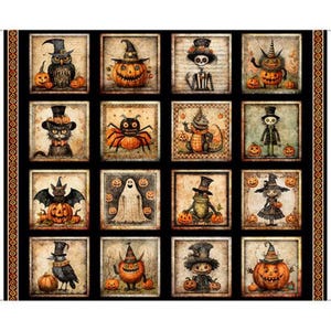 Halloween Picture Patch Panel 36" Jeepers Creepers Collection from QT Fabrics / Jack O-Lantern panel / Halloween Fabric Panel