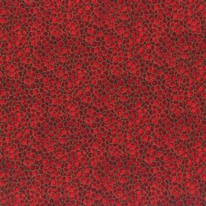 Holly Berries by Hoffman Fabrics G8556-78G-Scarlet-Gold / Red Christmas Holiday Fabric by the yard, Fat Quarters and Yardage