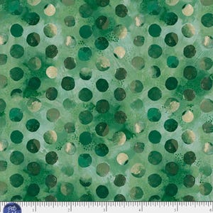 Groene stippen Nature Story Fabric van P&B Fabrics Katoentinten Blender ColorWall Support Essential Basics Yardage, Fat Quarters