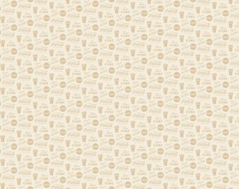 Coca-Cola Fabric, Coke Sayings Licensed by Northcott, Coke Drinks & Food Fabric / Yardage, and Fat Quarters available