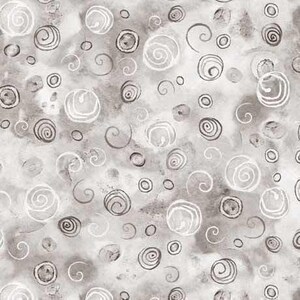 Abstract Gray Circle Texture Fabric / Seashell Soiree Collection by QT Fabrics SeaLife Fabric / Beach Sea Shells Yardage and Fat Quarters