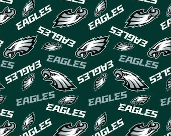 Tela polar de los Philadelphia Eagles de la NFL / Tela polar de los Philadelphia Eagles cortada a medida a 58 pulgadas de ancho por Fabric Traditions Fabric