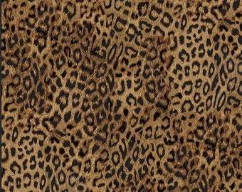 Leopard Print Fabric / Leopard Skin Fabric / Timeless Treasures / Fat Quarter and Yardage