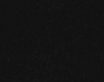 Tessuto in cotone nero, Timeless Treasures SOHO Yardage e quarti di grasso neri solidi