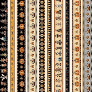 Halloween Fabric, Halloween Border Stripe Fabric, Jeepers Creepers by QT Fabrics, Halloween Yardage, and Fat Quarters are available