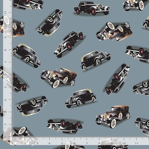 Antique Car Show Classic Cars from Timeless Treasures CD2171-Gray Fat Quarters and Yardage Available