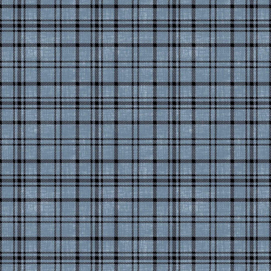 Blue Plaid Fabric, Timberland Trails Collection by Wilmington