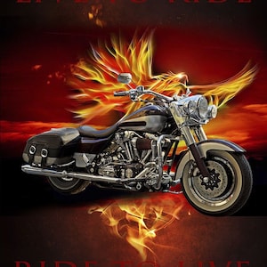 Live to Ride Motorcycle Fabric Panel 36&#39;x44&quot; / Indian Scout Motorcycle Quilt Fabric Panel  / DT-Motorcycle Exclusives Quilt Fabric Panel