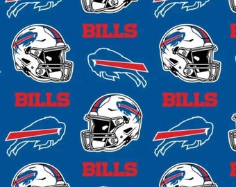 バッファロー・ビルズ フリース NFL 生地 / バッファロー・ビルズ フリース ブルー 1ヤードあたり 58インチ幅 Fabric Traditions Fabric製、ファットクォーターもご用意しております