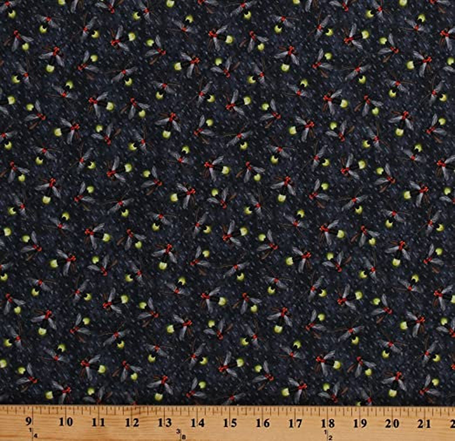 Lightning Bug Fabric by the yard / Frolicking Fields Etsy