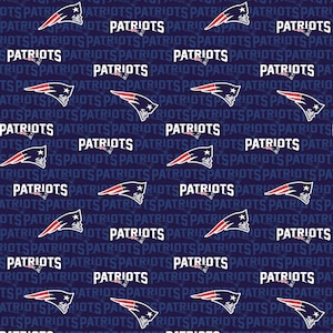 NFL New England Patriots Fabric / Lizenzierter NFL-Stoff von Fabric Traditions 58&quot;Wide / Football Meter