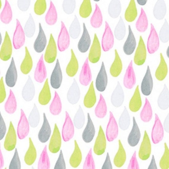 Flutter Fabric by Clothworks Y21151 / Drops on White Fabric Etsy