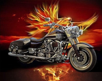 Live to Ride Motorcycle Fabric Panel 36'x44" / Indian Scout Motorcycle Quilt Fabric Panel  / DT-Motorcycle Exclusives Quilt Fabric Panel