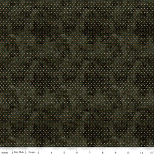 Orange Dots on Black Fabric, Trick or Treat Dots Ghoul Friends by Riley Blake in Cotton Tonals Blender ColorWall Support Essential Basics