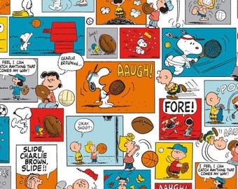Peanuts Fabric / Peanuts Snoopy, Woodstock and Gang, Licensed by Springs Creative / Yardage and Fat Quarters Charlie Brown