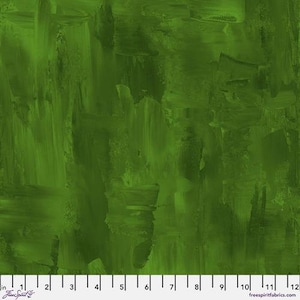 Brushstrokes Green Blender Fabric by Free Spirit Cotton Tonals Blender ColorWall Support Essential Basics Yardage & Fat Quarters