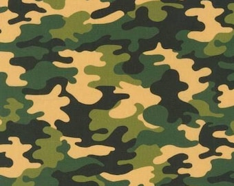 Camo Fabric / Camouflage Fabric / Robert Kaufman Military Jungle Fabric / Camo Fabric By The Yard