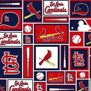 27x44&quot; Remnant St Louis Cardinals MLB Fabric