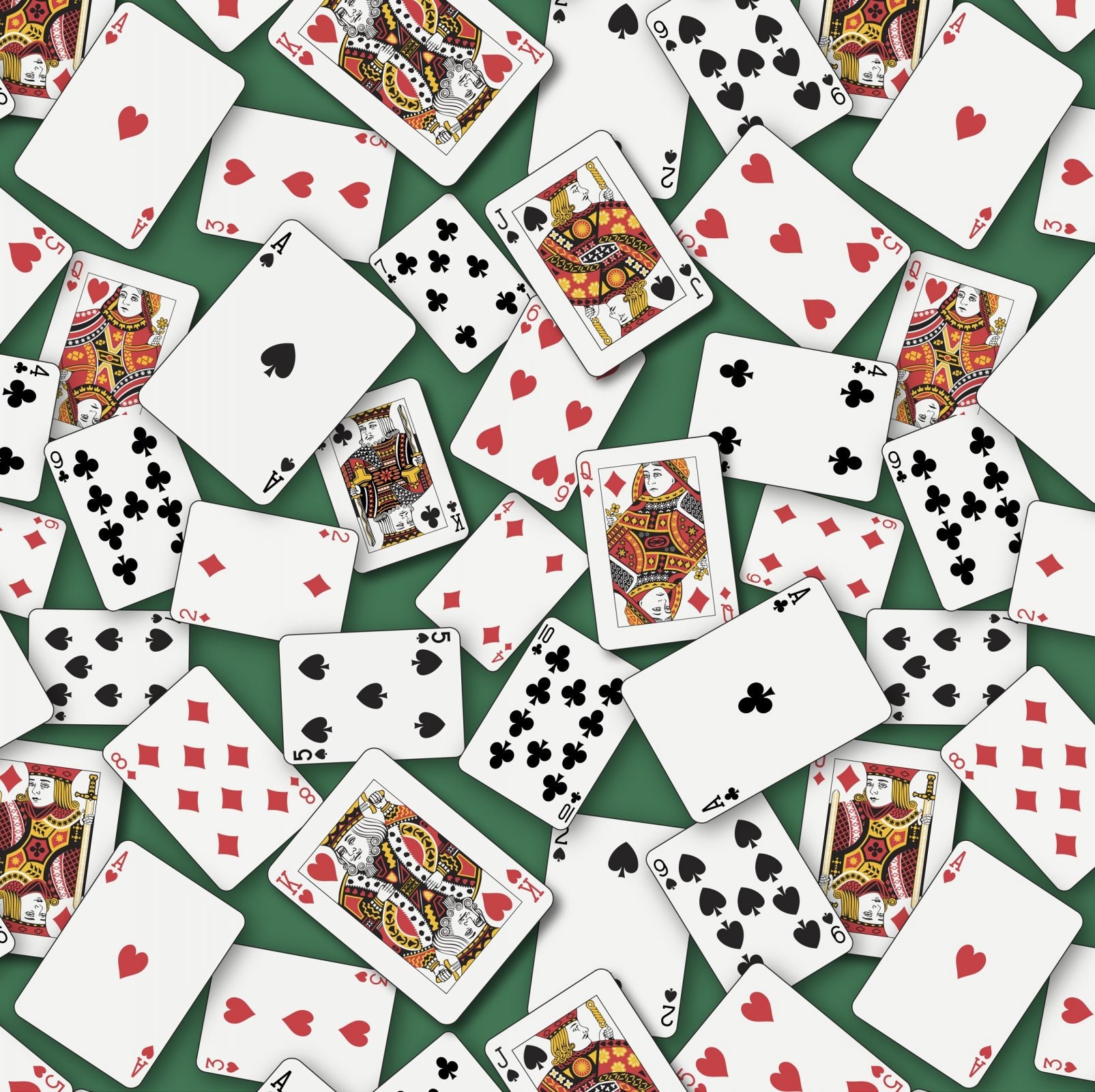 Casino Fun Playing Cards Fabric by the Yard / Poker Yardage Etsy